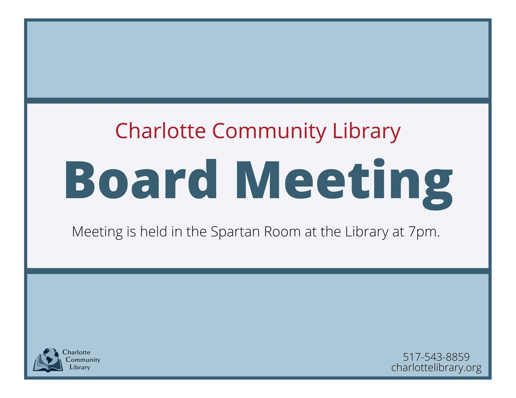 Board Meeting flyer