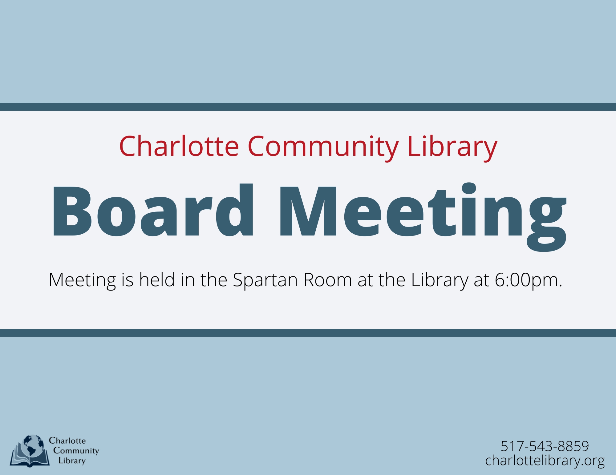 Board Meeting flyer